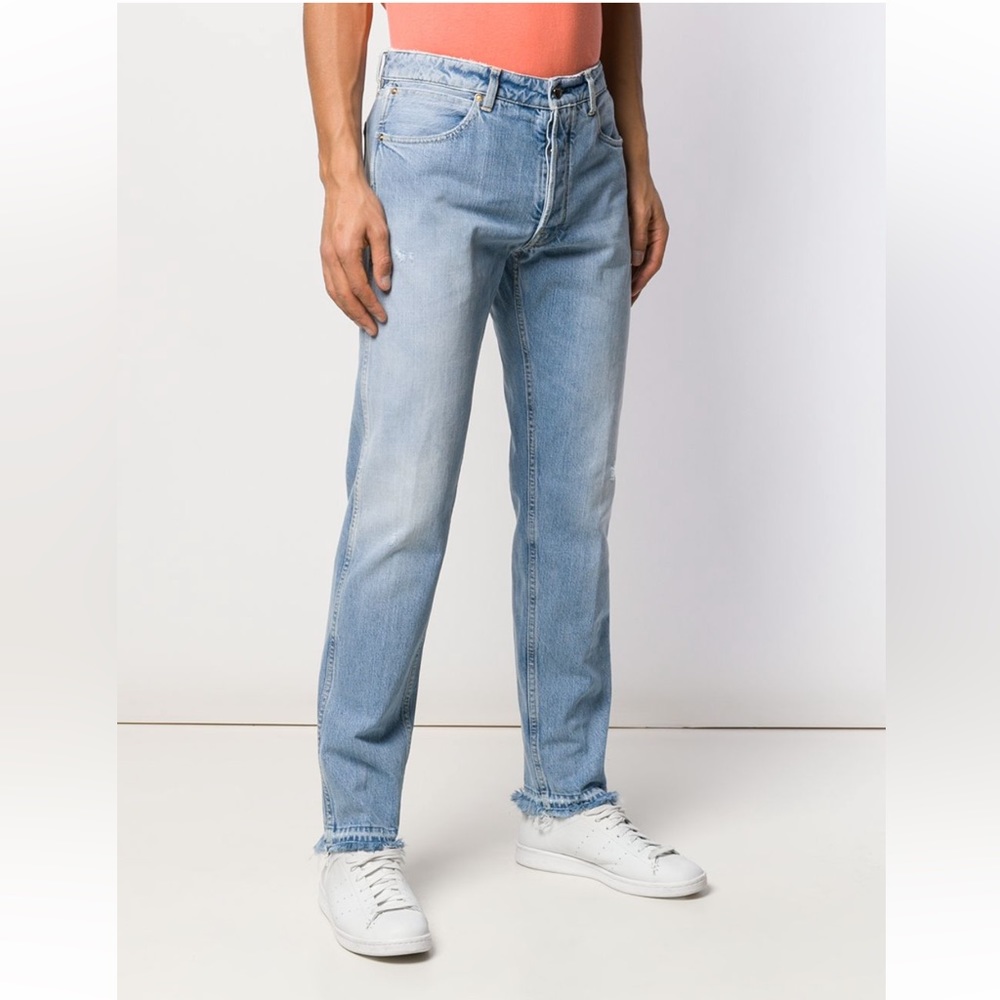 Mens Golden Goose Lightwash Raw Hem Jeans Sz 31